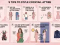 Guía de 9 consejos para el dress code cocktail: midi, pantalones sastre, accesorios sutiles, sin arrugas, clase, colores y versatilidad.