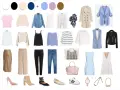 Conjunto de ropa y accesorios para crear looks versátiles. Incluye prendas básicas, abrigos, pantalones, faldas, vestidos, zapatos y bolsos, ideales para renovar tus **fondos de armario**.