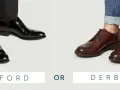 Zapatos negros Oxford con traje o zapatos marrones Derby con vaqueros. ¿Cuál eliges?