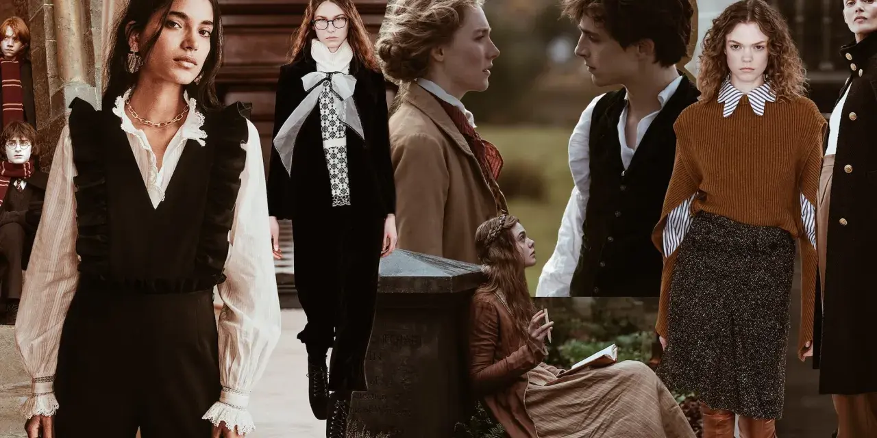 Estilo que es dark academia: moda inspirada en la literatura, la historia y la estética clásica, con toques góticos y románticos.