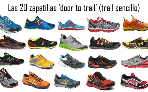 Veinte zapatillas deportivas para trail running, con una variedad de colores y diseños, perfectas para cualquier aventura. ¡Encuentra tus **altra tallas**!