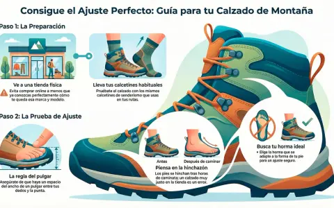 Guía para elegir calzado de montaña: preparación, prueba de ajuste, hinchazón y horma ideal. Considera los tipos de pies según dedos para un ajuste perfecto.