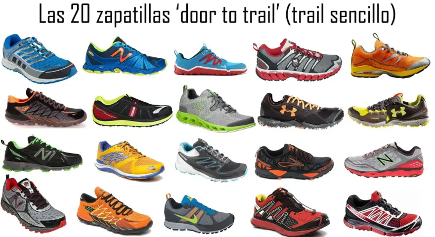 Veinte zapatillas deportivas para trail running, con una variedad de colores y diseños, perfectas para cualquier aventura. ¡Encuentra tus **altra tallas**!