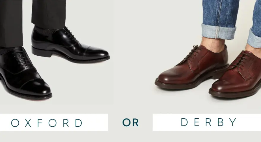 Zapatos negros Oxford con traje o zapatos marrones Derby con vaqueros. ¿Cuál eliges?