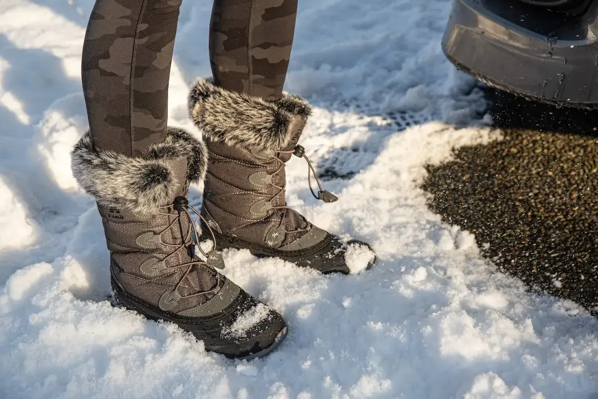 Botas de agua con forro de pelo, perfectas para la nieve. Pies abrigados y secos en el invierno.